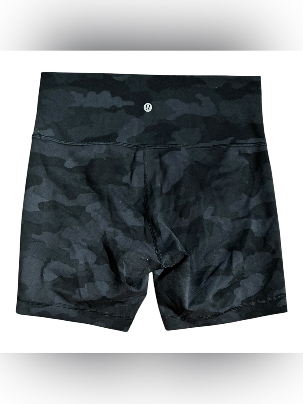 Lululemon Wunder Train High Rise Shorts 6” Camo Black Gray